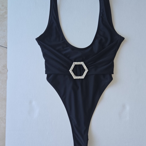 Philipp Plein Black One-Piece with Silver Accent - Picture 4 of 6